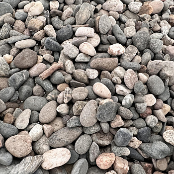 Галька речная серая фр. 20-40 мм