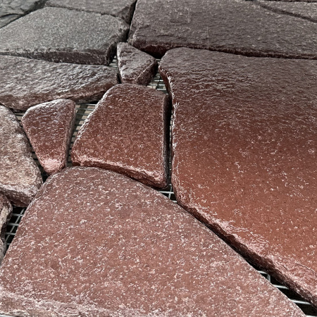 Плитняк лемезит галтованный красный толщ. 40 мм