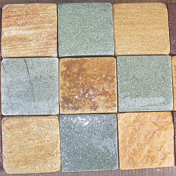 Брусчатка из златолита желтая галтованная