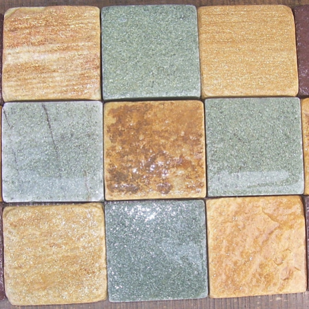 Брусчатка из златолита желтая галтованная