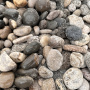 Галька речная трехцветная фр. 40-70 мм