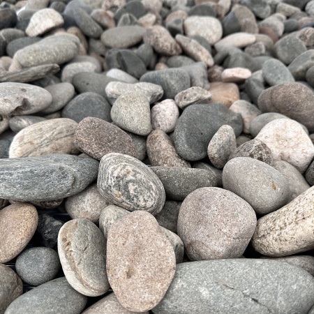 Галька речная бело-синяя фр. 20-40 мм