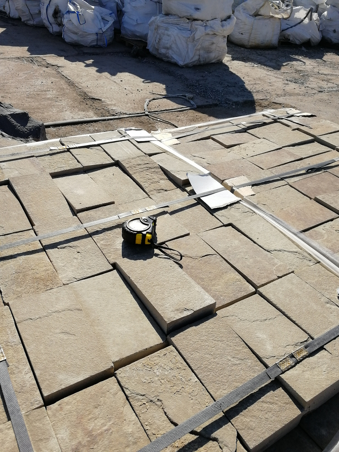 Брусчатка из песчаника терракотовая пиленая