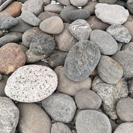 Галька речная "Микс" плоская фр. 100-200 мм