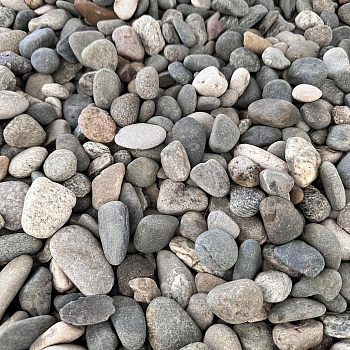 Галька речная серая фр. 40-70 мм
