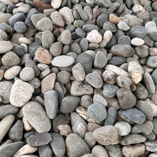 Галька речная серая фр. 40-70 мм