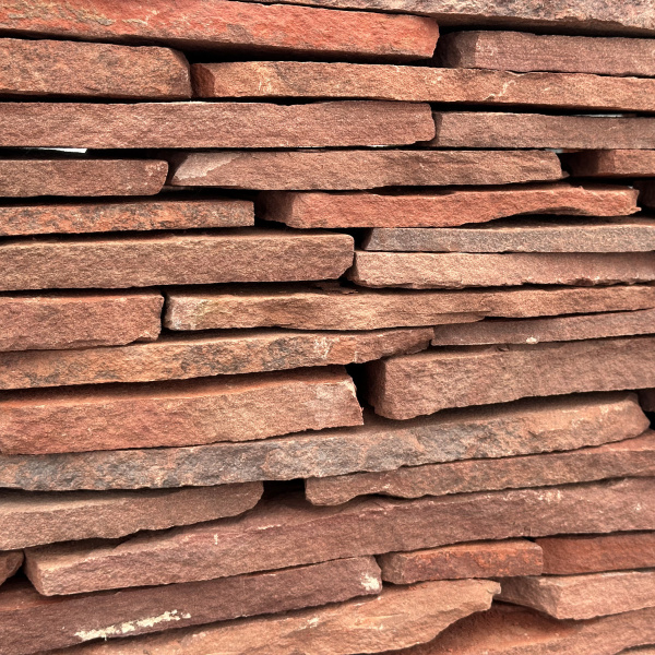 Камень для подпорной стенки дикий терракотовый толщ. 15 мм