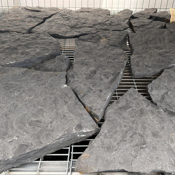 Плитняк песчаник дикий "Дракон" серо-синий толщ. 20-30 мм