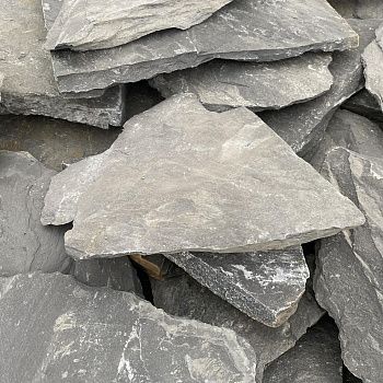 Плитняк сланец дикий графит черный (мелкий формат) толщ. 15-25 мм