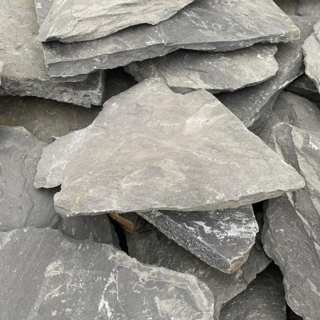 Плитняк сланец дикий графит черный (мелкий формат) толщ. 15-25 мм