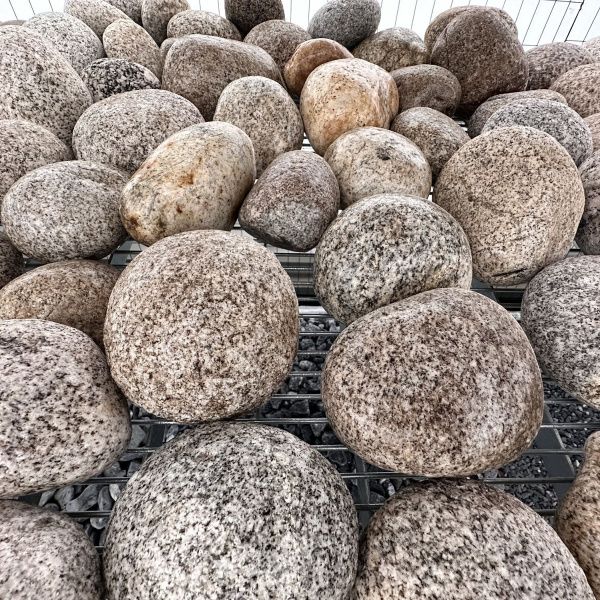 Галька речная белая "Альбинос" фр. 70-120 мм