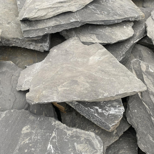 Плитняк сланец дикий графит черный (мелкий формат) толщ. 15-25 мм