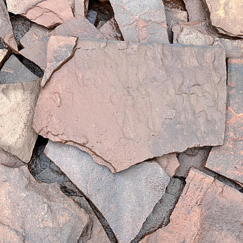 Плитняк песчаник дикий терракотовый толщ. 15 мм