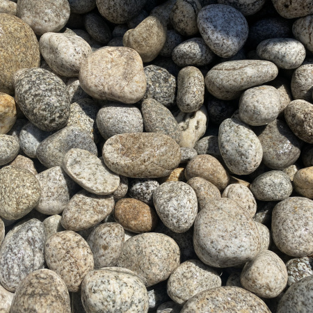 Галька речная белая "Альбинос" фр. 20-40 мм