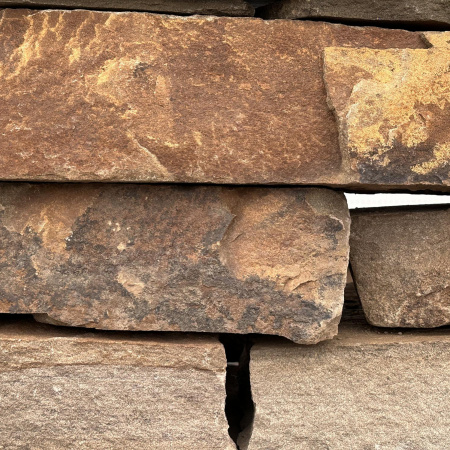 Камень для подпорной стенки "Золотая осень" толщ. 60-90 мм