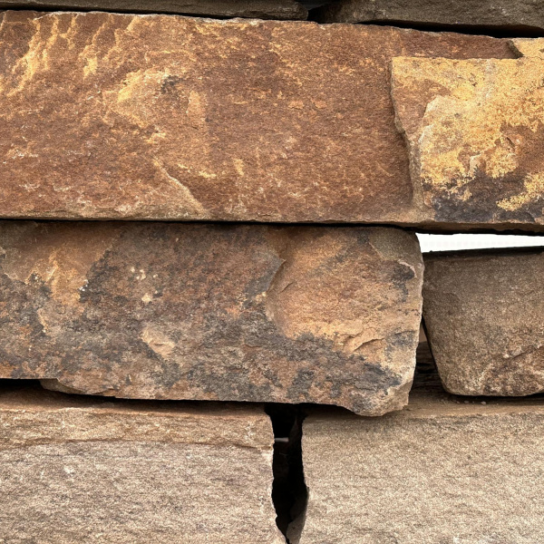 Камень для подпорной стенки "Золотая осень" толщ. 60-90 мм