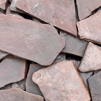 Плитняк песчаник галтованный терракотовый толщ. 20 мм