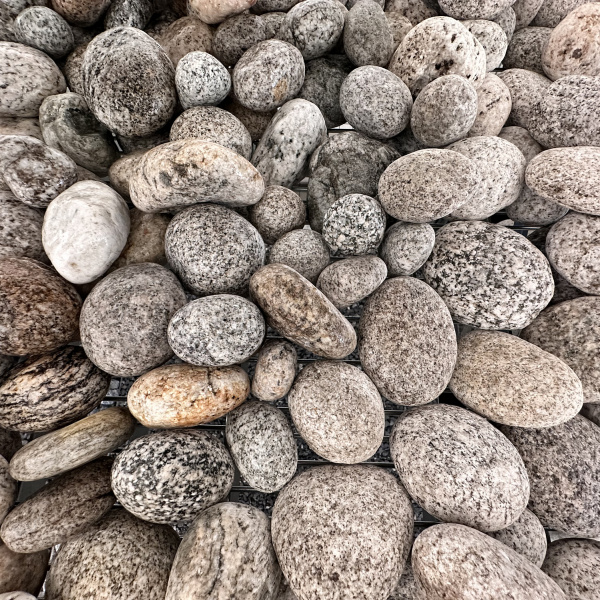 Галька речная белая "Альбинос" фр. 60-90 мм