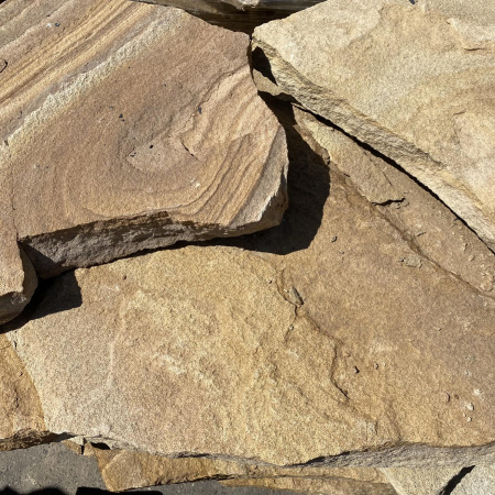 Плашка из песчаника желтого с разводами