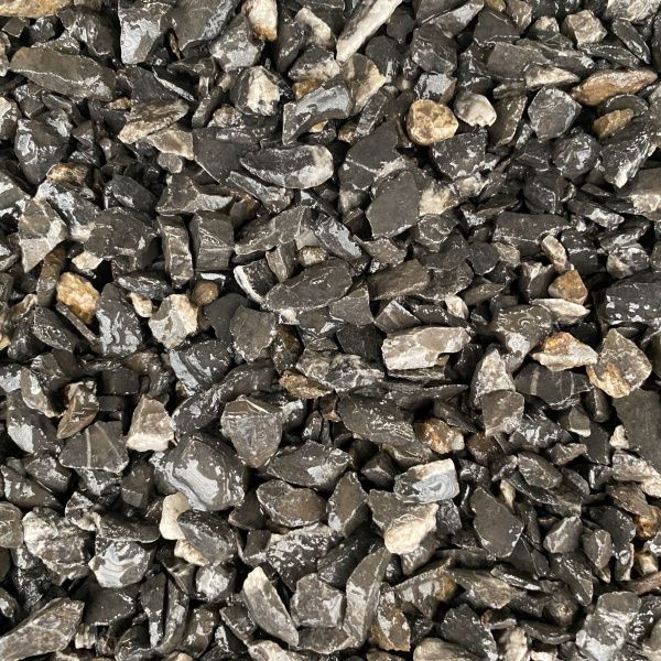 Мраморная крошка черная фр. 5-10 мм (мешок 25 кг) для каменного ковра