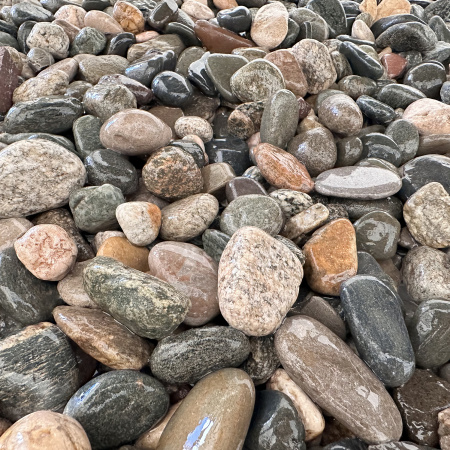 Галька речная серая фр. 40-70 мм