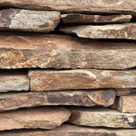 Камень для подпорной стенки дикий "Тигровый" толщ. 40-50 мм