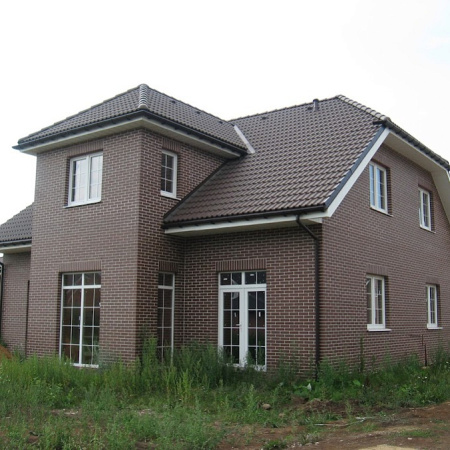 Облицовочный кирпич Темно-коричневый ЛСР 1нф гладкий