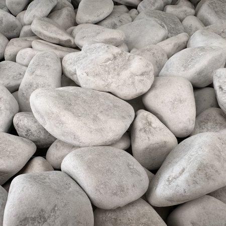 Галька мраморная белая фр. 60-90 мм