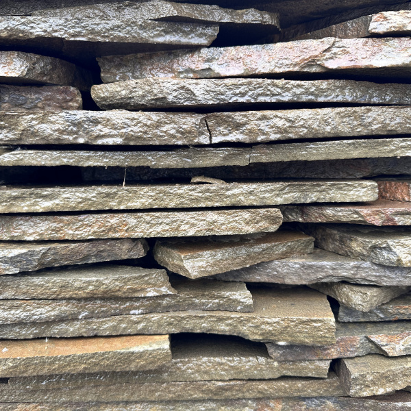 Плитняк песчаник дикий серо-зеленый толщ. 15 мм