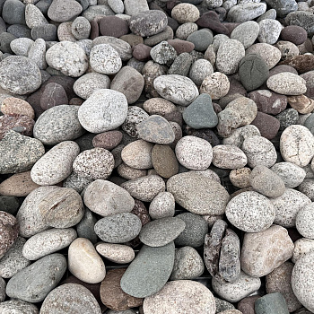 Галька речная разноцветная фр. 40-70 мм