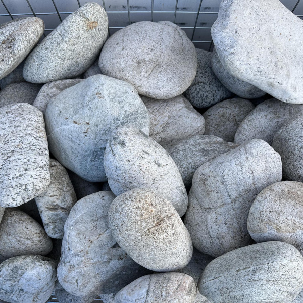 Валун речной белый "Альбинос" фр. 20-40 см