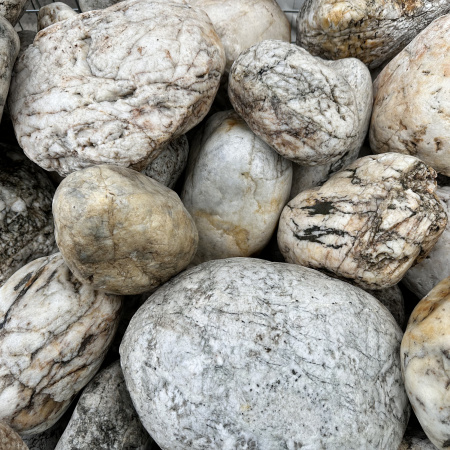 Валун речной кварц фр. 20-40 см