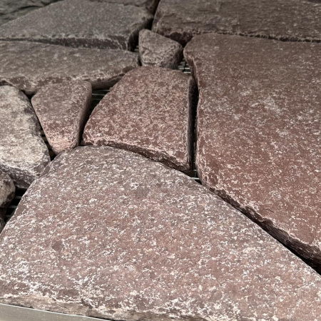 Плитняк лемезит галтованный красный толщ. 40 мм