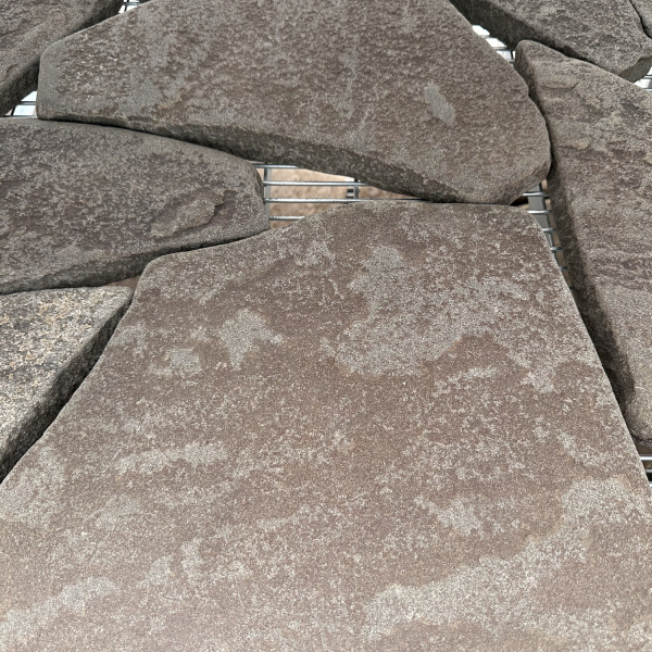 Плитняк песчаник галтованный серо-зеленый толщ. 30 мм