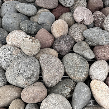 Галька речная разноцветная фр. 70-120 мм
