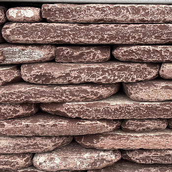 Камень для подпорной стенки лемезит галтованный толщ. 30 мм