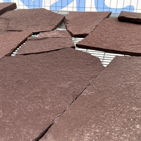 Плитняк лемезит дикий красный толщ. 15 мм