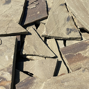 Плитняк песчаник дикий серо-зеленый толщ. 20 мм