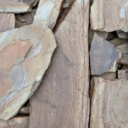 Плитняк песчаник дикий "Тигровый" толщ. 20-30 мм