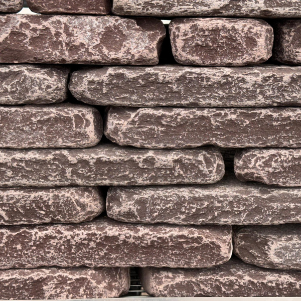 Камень для подпорной стенки лемезит галтованный толщ. 45-50 мм