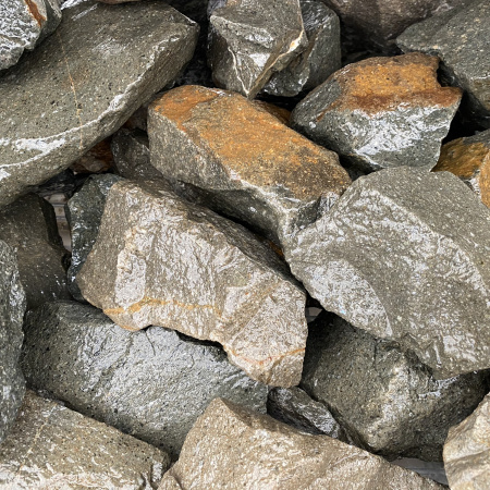 Бутовый камень андезит зеленый фр. 7-12 см