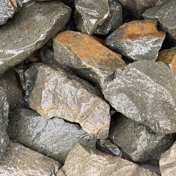 Бутовый камень андезит зеленый фр. 7-12 см